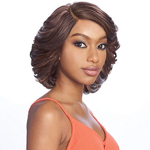 Vanessa Party Lace Synthetic Hair Deep J Part Wig-DJ VESA (1 Jet Black)