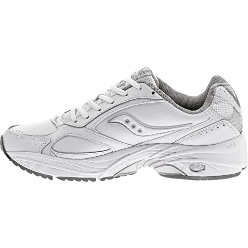 Saucony Men's Grid Omni Walker Walking Shoe, White/Silver,7 M