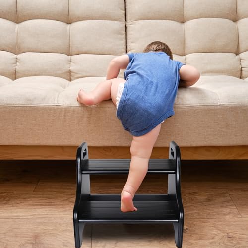 Demigo DEMISTFC Acacia 2-Step Stool For Kid, Toddler Wood Step Ladder thumb #3