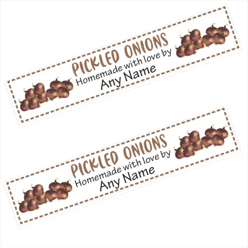 webstickers 58 Personalised Pickled Onion small size Jar labels