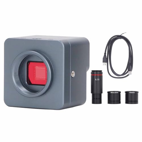 Image of USB Microscope Camera, 4K 8MP Digital Electronic Eyepiece with 0.5X Zoom Lens for Industrial and Hobbyist Use Aluminum Alloy