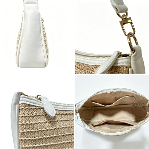 Image of Shoulder Bag for Women with 2 Removable Straps and Zipper Closure Crossbody Bags Clutch Tote HandBags Purses | with 2 Removable Straps
