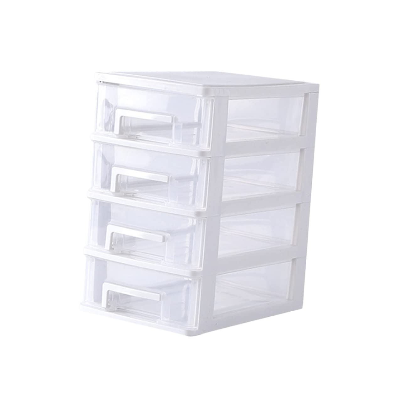 Boîte de rangement pratique compacte pour bureau et salle d'étude Homoyoyo blanc
