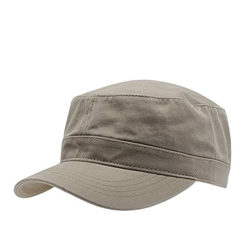 Image of The Vintage Year Heavy Stitching Washed Cotton Cadet Hat - Durable Military Baseball Cap for Men & Women, Outdoor Casual Wear