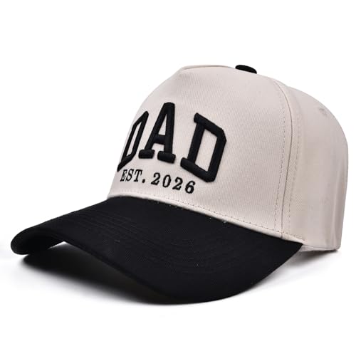 Image of Dad Hat for Men, New Dad Gifts for Husband,Fathers Day Birthday Gifts from Daughter Son Wife- Vintage Two Tone Hat for Men