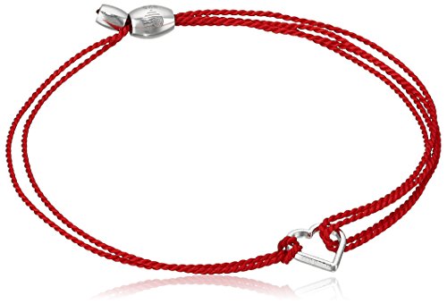 Alex and Ani Women's Kindred Cord (RED) Heart Red Sterling Rafaelian Silver Bracelet Rafaelian Silver One Size