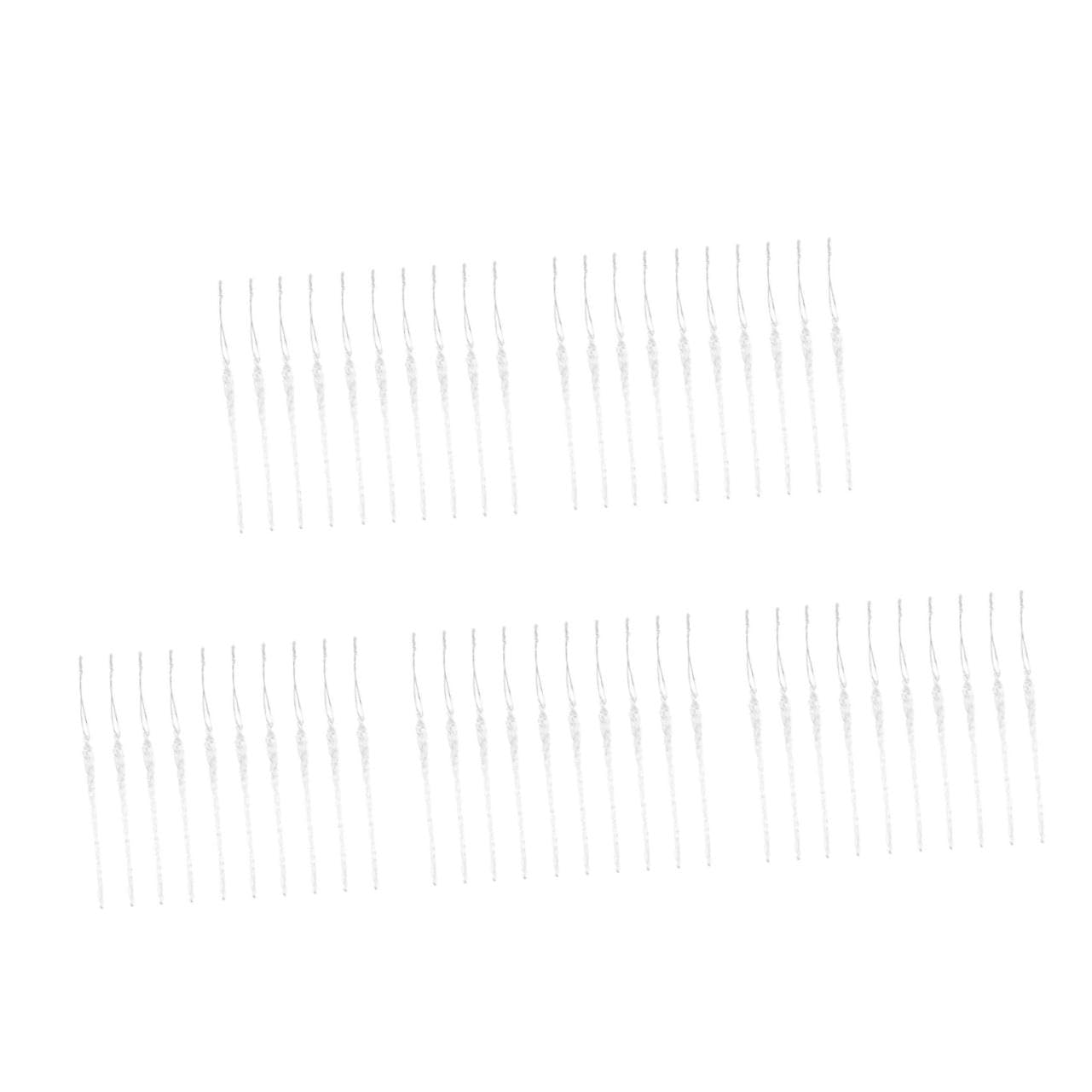 Cabilock 5 Sätze Teiliges Eiszapfen Hängedekoration Für Weihnachtsbaum Transparente Ornamente Für Innendekoration Festliche Weihnachtsfeier Dekorationen 36 Stück * 5