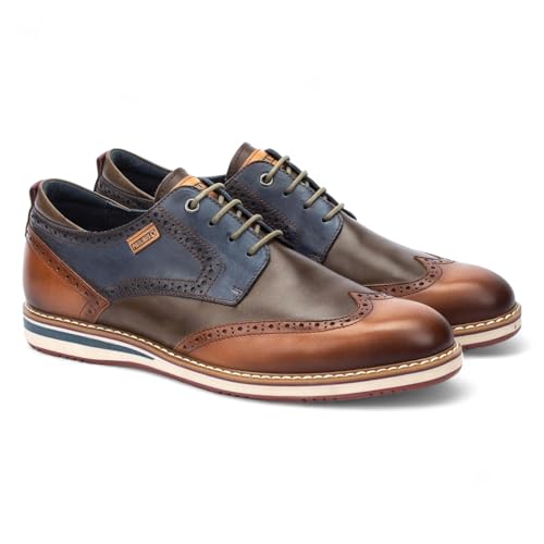 Infinity Men’s Brandy Brown Leather Brogue Lace-Up Oxford Shoes - Avila3