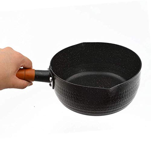 Antihaft-Bratpfanne, Antihaftbeschichtung, Schnee-Muster, Nudel-Kochgeschirr, Suppe, Milchtopf mit Holzgriff und Ausgießer, elektromagnetisches Gas,