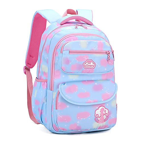 ZALTAS Simpatico Zaino da Scuola Rosa per Ragazza Zaino per Bambini Zaino per Ragazzi Zaino per Ragazza Borsa per Libri per 6-12 Anni Blue