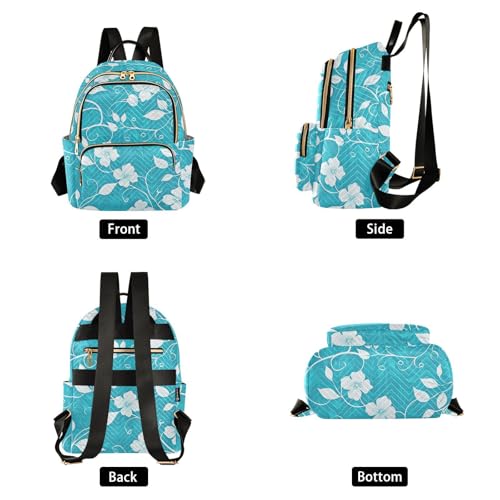 Mochila impermeable de 12.5 pulgadas compacta tamaño S con diseño floral casual 2