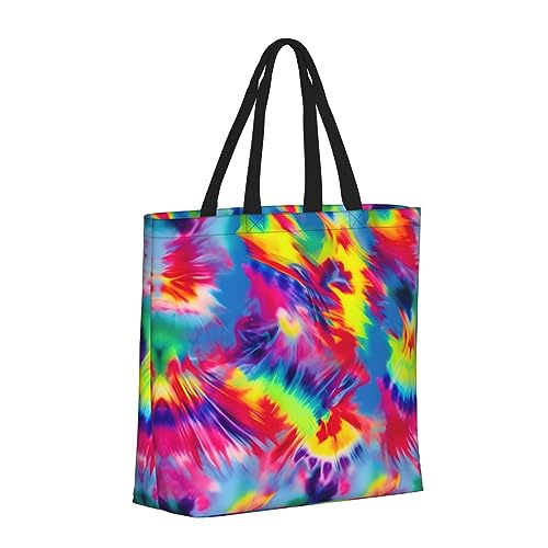 Tie Dye Pattern Print Tote Bag Large Women Casual Shoulder Bag Handbag For Outdoors Holiday Weekender Travel Gifts2