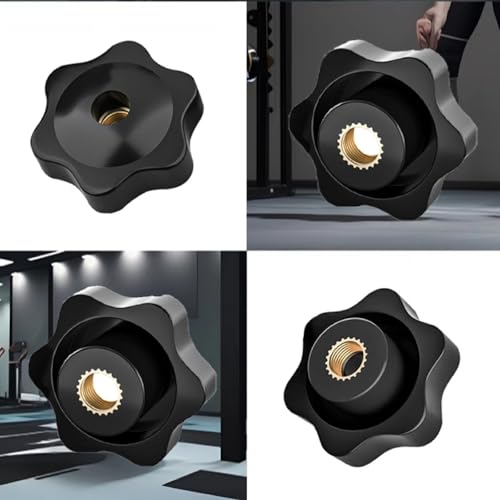 YOUZMY 6 Stück Sterngriffmutter M6, Flügelmutter M6, Rändelschraube Äußerer Durchmesser (32mm) Rändelgriffmuttern, Sterngriffmutter Innengewinde für Maschinenbau, Möbeln und Fitnessgeräte etc (M6-32)
