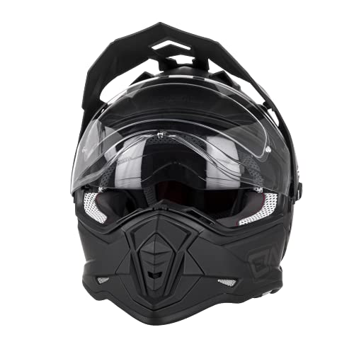 O’NEAL | Motorradhelm | Enduro Motorrad | Ventilationsöffnungen für maximalen Luftstrom & Kühlung, ABS-Schale | Sierra Helmet Flat V.23 | Erwachsene | Schwarz | Größe S