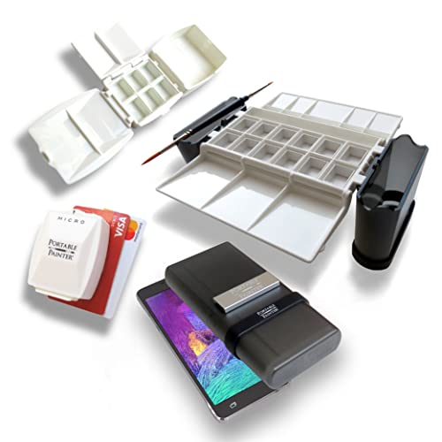 Portable Painter Watercolor Palette Combination: Classic + Micro – Incredibly Compact | Ultralight | Simplify Your Life