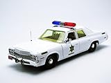 Johnny Lightning Dukes of Hazzard Roscoe's Sheriff White Police Car 1:18 Scale Diecast Metal Car Model