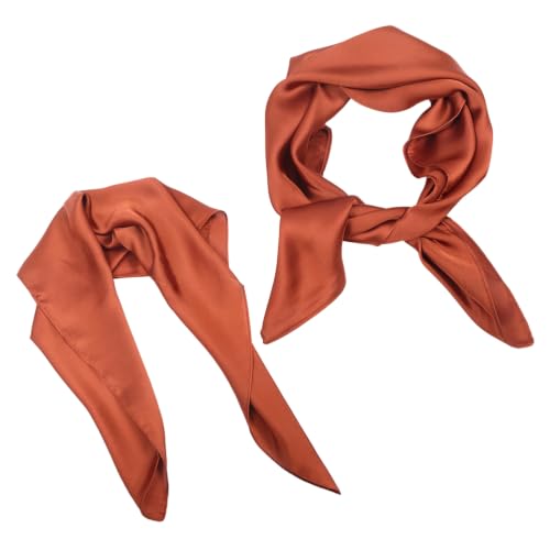 Artibetter 2 Pañuelos de Seda para Mujer de Imitación, Suaves Acabado Fino, Accesorios Versátiles y Elegantes Ideales para Viajes y Citas
