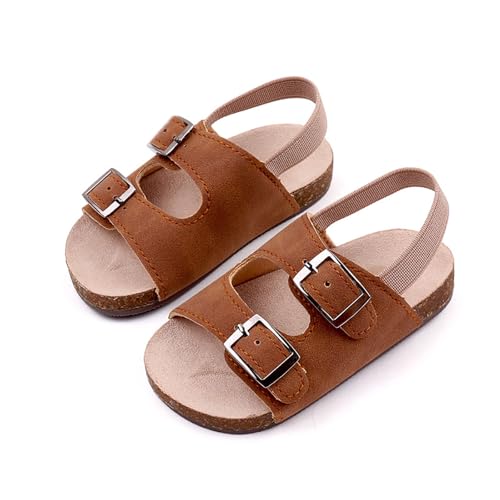 IWIHMIV Girls Slip On Sandals Lightweight Flat Beach Sandals Elastic Straps Comfortable Soft Sole Open Toe Summer Shoes3