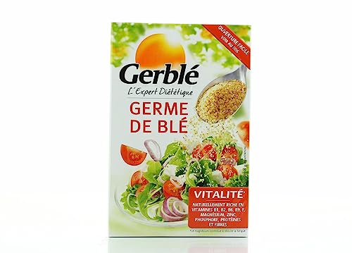 GERBLÉ - Apport Nutritionnel Au Germe De Blé, Texture Fine À Saupoudrer Pour Recettes, Boîte 250g - Lot De 4