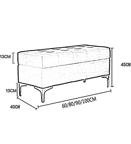 Banc confort de 90 cm en velours épais vert supportant 150 kg