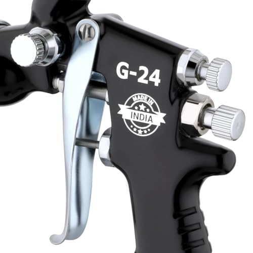 Image of G 24 Conventional Spray Gun | 2.5 mm Nozzle | 500 ml Stainless Steel Cup | Perfect for High Solid Paint Spray Applications