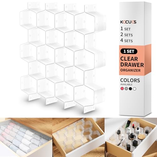 Honeycomb Separator Adjustable Drawer Organizer Divider for Underwear Belt-Scarf Socks Organizer (White(1pc))