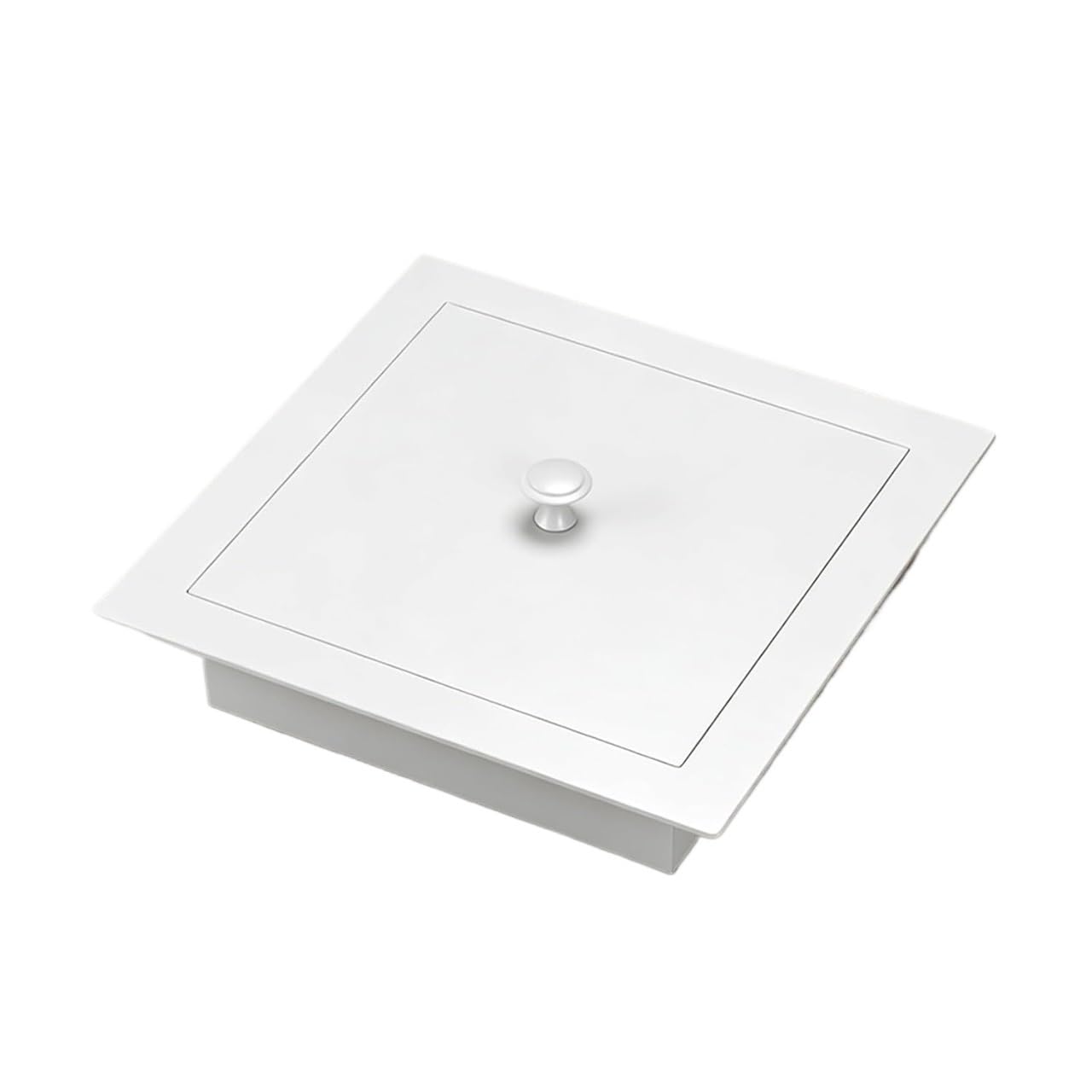 Trash Can Top Bins, Countertop Trash Can Garbage Bin Lid Cover Only Stainless Steel Square Multicolor(Wit)