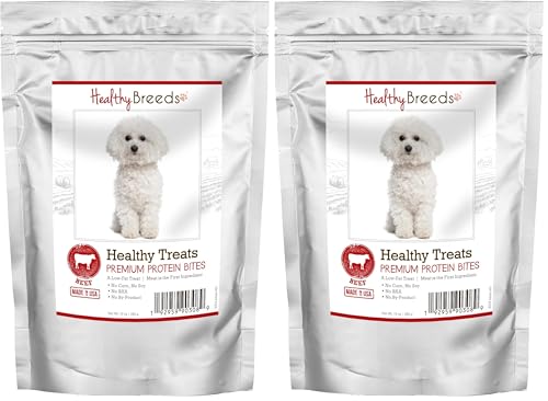 Image of Healthy Breeds Bichon Frise Healthy Treats Premium Protein Bites - Low Fat Dog Treats - Beef is The 1st Ingredient - 10 oz (Pack of 2)