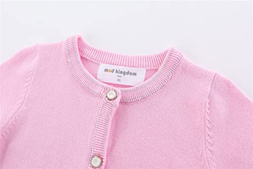 Image of Mud Kingdom Cute Little Girls Ribbed Knit Cardigan Skirt Set School Style