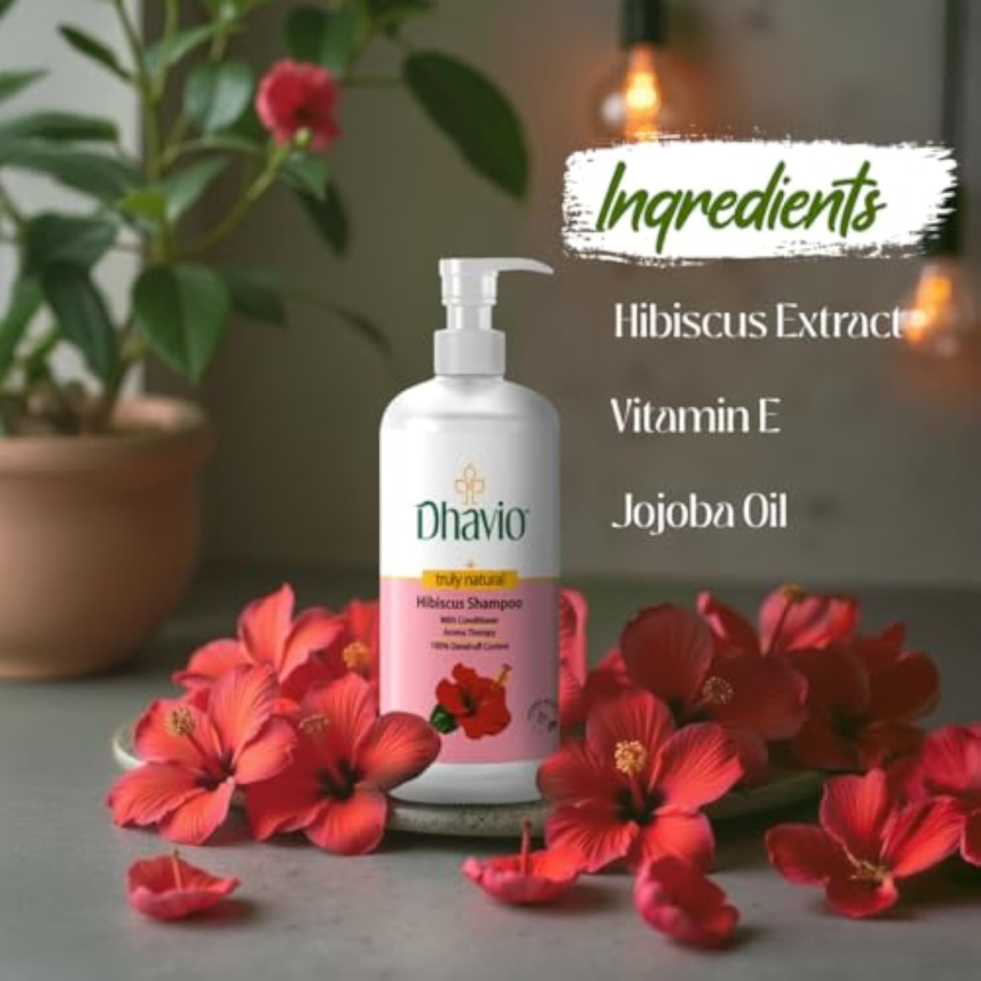 Hibiscus Shampoo for Hair Growth & Dandruff Control