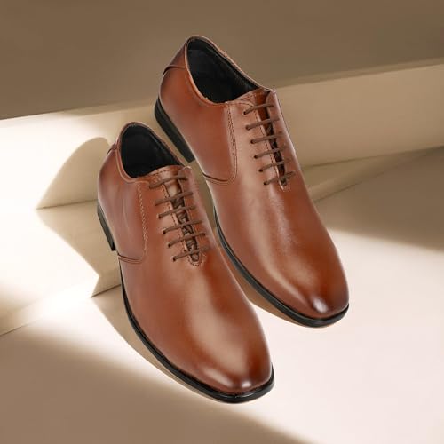 Image of Leatherful Formal Lace-up Derby Shoes for Men | Full Grain Leather | Office, Party, All Occassion | Genuine Leather | Smart Casual YKDB040
