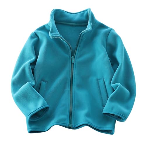 Boys Girls Warm Polar Fleece Mock Jacket Full Zip Lightweight Fall Winter Coat Teens Fashion Casual Outfits Outerwear