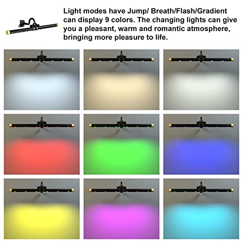 Picture Light With Remote, Led Accent Light Painting Plug In Dc Powered, Magnetic Art Lighting Rotatable, Dart Board Light Rgb Dimmable, Spotlight Timer For Display Frame Portrait Mirror Wall Indoor #TOP6