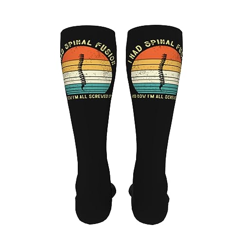 Spinal Fusion Knee High Socks For Women Long Tube Socks Athletic Compression Socks Unisex High Socks Girls4