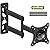 USX MOUNT Full Motion TV Wall Mount - Universal Single Stud Corner Bracket for 13-32 inch TVs, Monitor Wall Mount for LCD Monitor Swivel Tilt Rotation Articulating, VESA100x100mm, Up to 33LBS