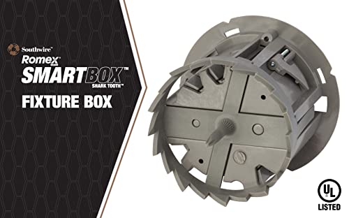 Image of Southwire -MSBST250 Fixture and Ceiling Electrical Box Smart Box Shark Tooth with Hole Saw