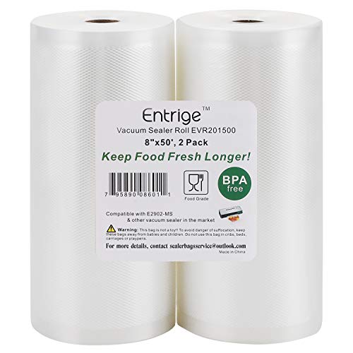 Entrige Vacuum Sealer Bags for Food, 8