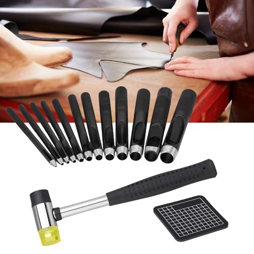Perforatrice pour cuir en acier robuste avec son marteau - 4