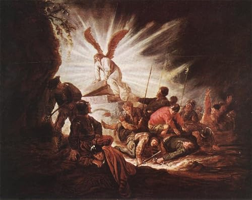 Impression Tableaux l'ange ouvre le tombeau du Christ graffiti moderne 60x90