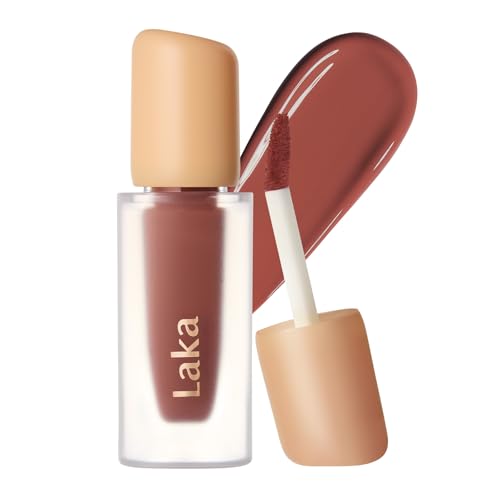 Image of Laka Fruity Glam Tint | Glowing Korean Lip Tint with Hydrating Lightweight Texture | Buildable Color, Non-Sticky High Shine Gloss | K-Beauty Korean Makeup | #191 Amber, 0.15oz