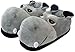 Pantoufles pantoufles éléphant animaux pantoufles hiver intérieur en peluche hamster (41/42 EU, hippopotame)