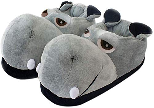 Adult warm hippo slippers, tiger, dinosaur, elephant, bee cotton slippers, animal slipper