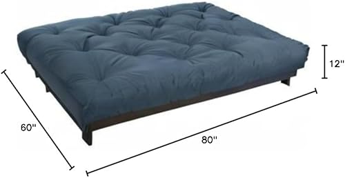 Miniatura 219 de Poly Solid - Colchón de futón completo, 8 pulgadas, color azul polvoriento Negro -,Azul,rosado (Blush Pink),Borgoña,Burnt orange,2-Burnt