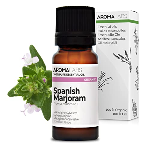 Marjolaine Sylvestre BIO (Thymus mastichina) - 10 mL - Huile Essentielle Chémotypée et Certifiée AB/Cosmos - Aroma Labs - Made in France