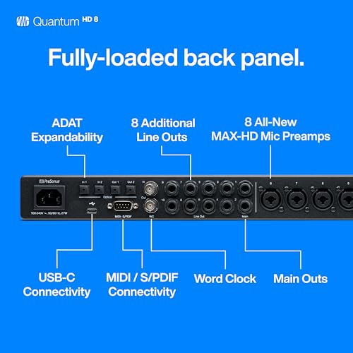 Image of PreSonus Quantum HD 8 26 x 30, 32-bit / 192 kHz USB-C Audio Interface