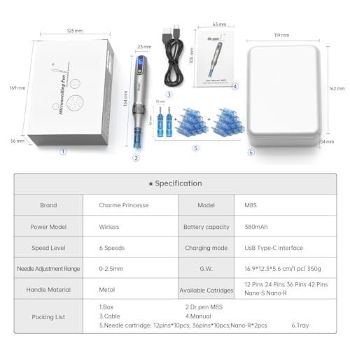 Dermapen microneedling M8S pour corriger les imperfections
