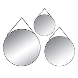 miroir rond salle de bain ikea Matière : Métal Atmosphera Créateur d\'intérieur - Lot de 3 Miroirs Métal Ronds 29cm Noir