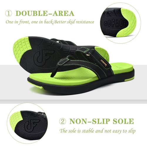 Image of COFACE Womens Orthopedic Flip Flops Arch Support Yoga Walking Thong Sandals