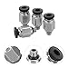 SOESFOUFU 4pcs M5 Threaded Straight Pneumatic Connector Copper Quick Connect Hose Fittings PC Pneumatic Air Straight Quick Fitting for Industrial Air Tools