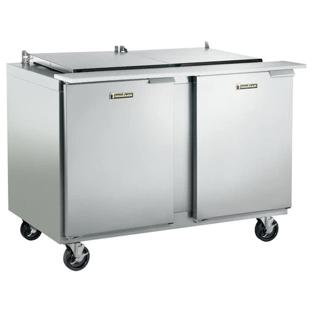 Dealer's Choice Compact Prep Table Refrigerator with low-profile flat lid by Traulsen – White, Model UST4818-LL-SB